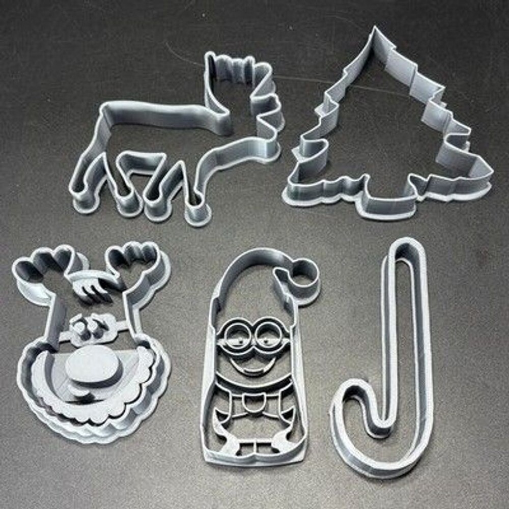 Christmas Custom 3DPrint Cookie Cutters Unique designs baking perfect for gifts